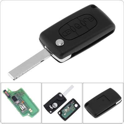 Mando de 3 botones con espadín sin cortar, con botón de luz, chip ID46 y espadín HU83, CE0536 Mando de 3 botones con espadín sin cortar, con botón de luz, chip ID46 y espadín HU83, CE0536