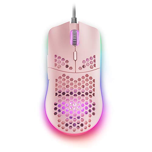 Mars Gaming MMAX Rosa, Ratón Ultraligero 69g, Óptico 12400DPI, Chroma RGB, Soft Mars Gaming MMAX Rosa, Ratón Ultraligero 69g, Óptico 12400DPI, Chroma RGB, Soft