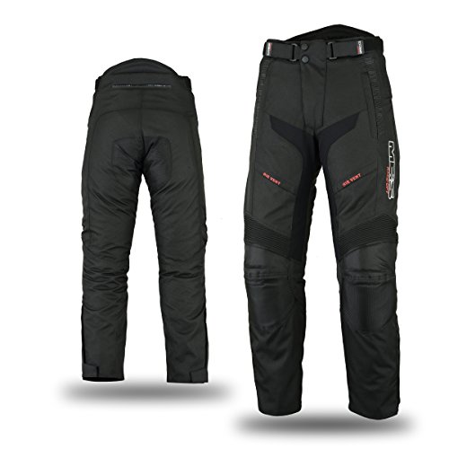 MBSmoto MP51 Roader motocicleta Scooter Cruiser Touring impermeable a prueba de viento textil Cordura pantalón negro (grande) MBSmoto MP51 Roader motocicleta Scooter Cruiser Touring impermeable a prueba de viento textil Cordura pantalón negro (grande)