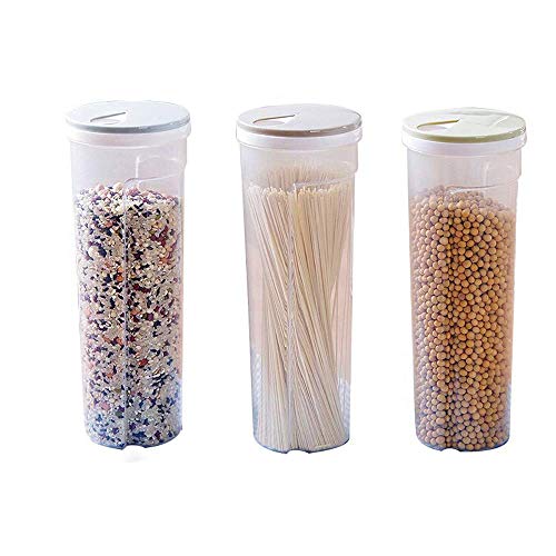 Mein HERZ 3 Pzs Tanque de Almacenamiento,Hermético Seco y Fresco Juego de Almacenamiento, Ldeal para Nueces, Cereales, Especias, Dulces, Galletas y Harina, 2,5L (Azul Claro/Verde Claro/Caqui) Mein HERZ 3 Pzs Tanque de Almacenamiento,Hermético Seco y Fresco Juego de Almacenamiento, Ldeal para Nueces, Cereales, Especias, Dulces, Galletas y Harina, 2,5L (Azul Claro/Verde Claro/Caqui)
