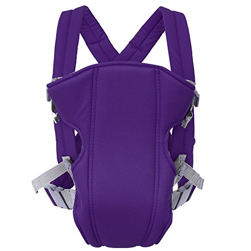 Mochila Porta Bebé Recién Nacido Asiento Sling Envoltura Infantil Transpirable Parte Posterior Trasera Regalo para Nueva Madre y Nerborn(Púrpura)