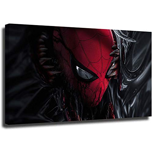 Moderno lienzo de pintura para pared con diseño de veneno en Spiderman, Giclée lienzo impreso para decoración del hogar 61 x 45 cm Moderno lienzo de pintura para pared con diseño de veneno en Spiderman, Giclée lienzo impreso para decoración del hogar 61 x 45 cm