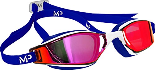 MP Michael Phelps XCEED Gafas de natación, Unisex, Blanco/Rojo/Azul