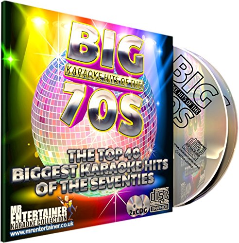 Mr Entertainer Big Karaoke Hits of The 70's (Seventies) - Double CD+G (CDG) Pack. 40 Classic Songs. música de los años setenta