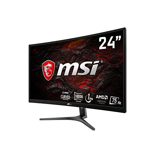 MSI Optix G241VC - Monitor Gaming Curvo 24" FullHD 75Hz (1920 x 1080, pantalla curva, 1ms respuesta, AMD Freesync) negro