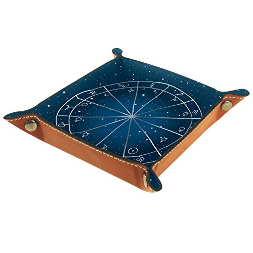 MUMIMI Caja de almacenamiento de joyería para anillos, pendientes, joyería y anillos, signos del zodiaco y planetas MUMIMI Caja de almacenamiento de joyería para anillos, pendientes, joyería y anillos, signos del zodiaco y planetas