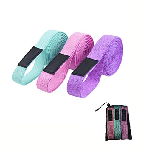 N-B 3 Pcs/Set Long Fabric Resistance Bands Home Fitness Pull Up Assist Booty Hip Workout Loop Elastic Bands Yoga Gym Training Exercis