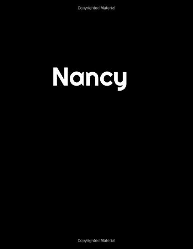 Nancy: Minimalist Black Dotted Notebook/Journal With Name | Large (8.5 x 11 inches) - 200 Dotted Pages