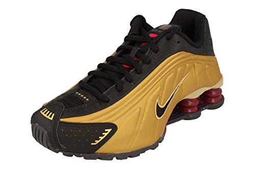 Nike Schuhe Shox R4 Black-Black-matallic Gold-Noble Red (BQ4000-003) 37,5 Schwarz