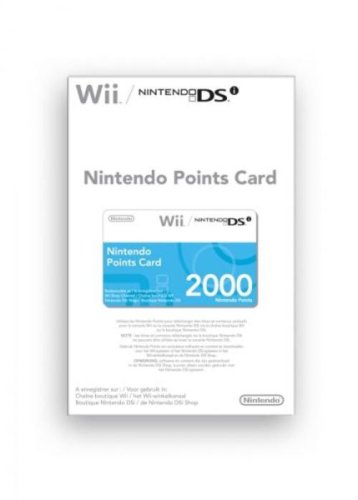 Nintendo Wii 2000 Points Card - cajas de video juegos y accesorios (Azul, Blanco)