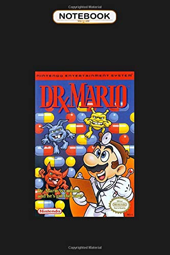 Notebook: Super Mario Dr Mario Retro NES Game Cover Poster , Wide ruled 100 Pages Bank Lined Paperback Journal/ Composition Notebook
