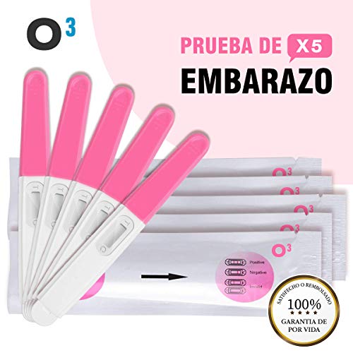 O³ Test de Embarazo de Alta Sensibilidad – 5 Unidades Pruebas de Embarazo Ultrasensibles – Alta Fiabilidad – Resultado en 1 Minuto O³ Test de Embarazo de Alta Sensibilidad – 5 Unidades Pruebas de Embarazo Ultrasensibles – Alta Fiabilidad – Resultado en 1 Minuto