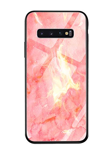 Oihxse Colorido Gradual Cristal Estilo Case Compatible con Samsung Galaxy S10 5G Funda Vidrio Templado Trasera Carcasa Borde de Silicona Suave Protectora Ultra Fino Anti-arañazos