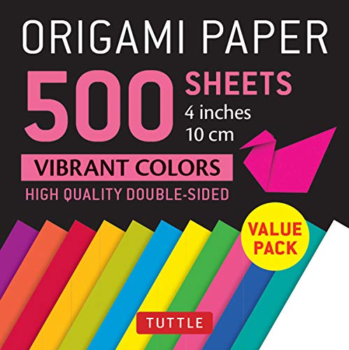 Origami Paper 500 sheets Vibrant Colors 4 (10 cm) (Origami Paper Pack 4 Inch)