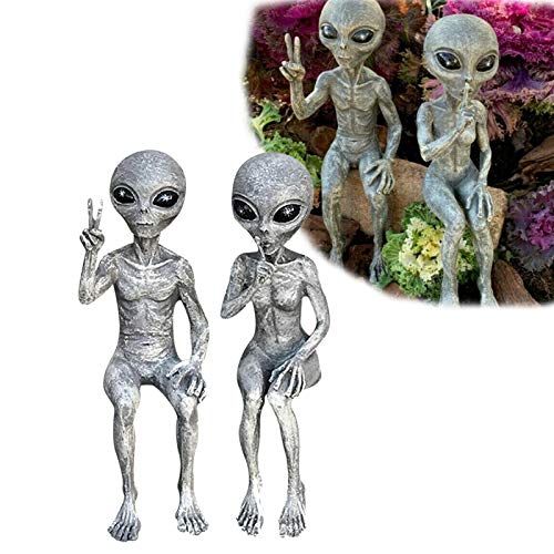 Outer Space Alien Du-de,Estatua de Jardín Alienígena del Espacio Exterior