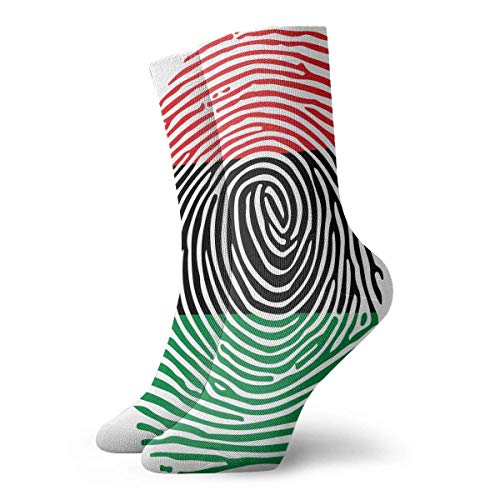 Pan Africa Calcetines cortos con huella dactilar Calcetines de vestir Calcetines deportivos para hombres y mujeres