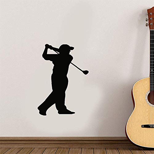 pegatina de pared 3d pegatina de pared frases Figura de jugador de golf silueta patrón decoración para el hogar