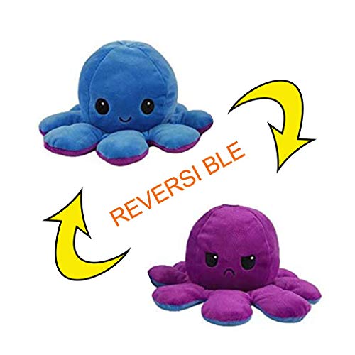 Peluche de Pulpo Reversible,Bonitos Juguetes de Peluche muñeco Vibrante de Doble Cara el Pulpo Reversible Original de Felpa Bonitos Juguetes de Peluche para Niños Regalo De San Valentin para El (001)