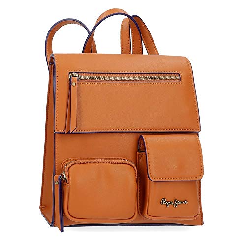 Pepe Jeans Zoe Bolso Mochila Marrón 23x24x9 cms Piel Sintética Pepe Jeans Zoe Bolso Mochila Marrón 23x24x9 cms Piel Sintética