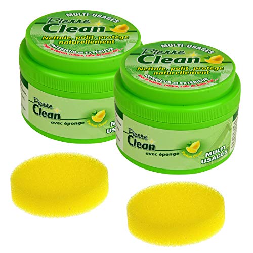 Piedra Clean formato económico 1,2 kg (2 x 600 g) y 2 esponjas. Producto a base de arcilla, también conocido como piedra renovante o arcilla, que permite limpiar, pulir y proteger de forma natural. Piedra Clean formato económico 1,2 kg (2 x 600 g) y 2 esponjas. Producto a base de arcilla, también conocido como piedra renovante o arcilla, que permite limpiar, pulir y proteger de forma natural.