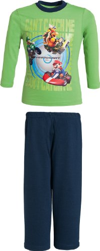 Pijama de Mario Kart Single Jersey Color Verde Tamaño 104