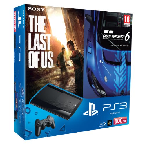 PlayStation 3 - Consola  500 GB + Gran Turismo 6 + The Last Of Us