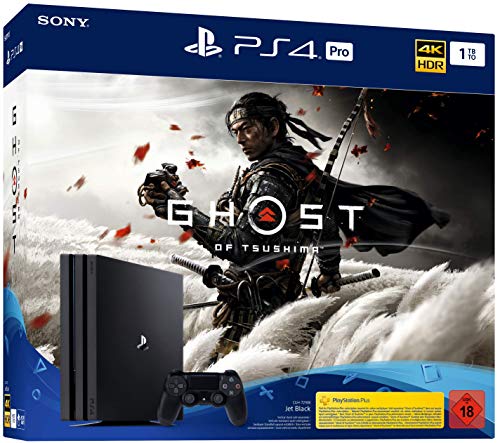 PlayStation 4 Pro - Konsole (1TB, schwarz) Ghost of Tsushima Bundle [Importación alemana]