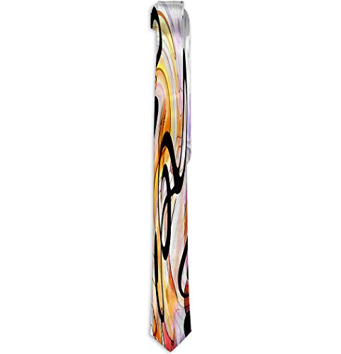 Printed Necktie Fashion Silk Tie For Men abstract - Juego de llaves y notas con diseño de dibujos animados
