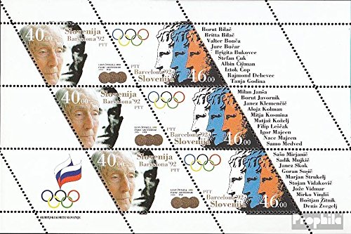 Prophila Collection Eslovenia Michel.-No..: 27-28 Sheetlet (Completa.edición.) 1992 olímpicos. Juegos de Verano, Barcelona (Sellos para los coleccionistas) Juegos Olímpicos