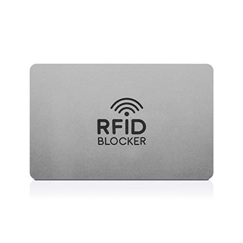 Protector RFID y NFC de Tarjetas de Crédito Contactless para Cartera o Tarjetero | Tarjeta de Bloqueo Anti fraude para Billetera, Protección Máxima Sin Funda | Blocking Shield Card for Wallet