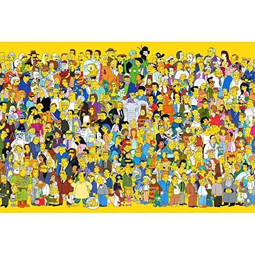 Puzzles Simpsons Rompecabezas de Madera 1000 Piezas de Comedia Animación Juegos de Puzzles