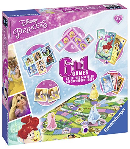 Ravensburguer-21287 Princesas Disney Set 6 Juegos en 1, Multicolor (21287 3)