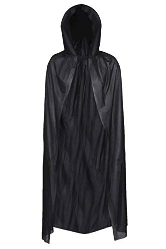 Redstar Fancy Dress - Capa Unisex con Capucha - para Adultos - Ideal para Halloween - Negro