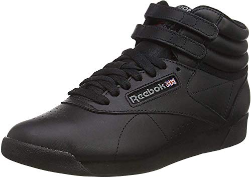 Reebok Freestyle Hi - Zapatillas de cuero para mujer, Negro (Black), 42 EU