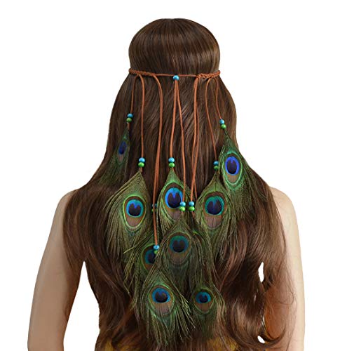 Repuhand Indio Diadema Boho Hippie Borlas De Plumas Headwear Tocados De Disfraces Tribal Accesorios para mujeres niñas Repuhand Indio Diadema Boho Hippie Borlas De Plumas Headwear Tocados De Disfraces Tribal Accesorios para mujeres niñas