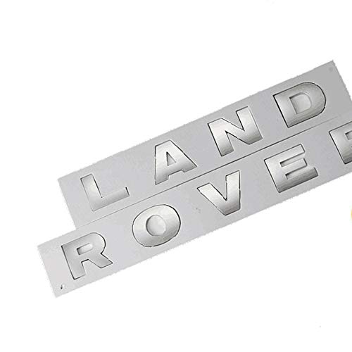 RNR Letras de Land Rover, emblema de letras plateadas + plantilla