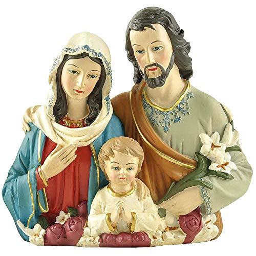 Sagrada Figurine Estatua Familia Jesús Mary Joseph Sculpture Figura Religiosa Interior Oficina Católico Decoración Regalo,A