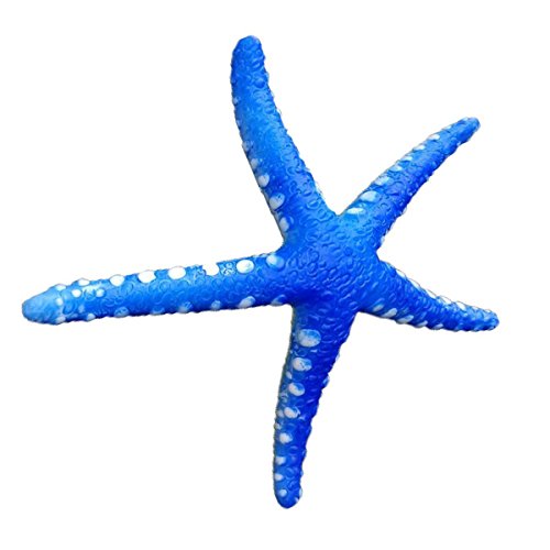 Saim Acuario de plástico de goma artificial de estrella de mar adorno de pecera decoración
