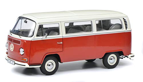 Schuco VW T2a Bus L-Maqueta de Coche (Escala 1:18), edición Limitada, Color Rojo y Blanco, (450043600)