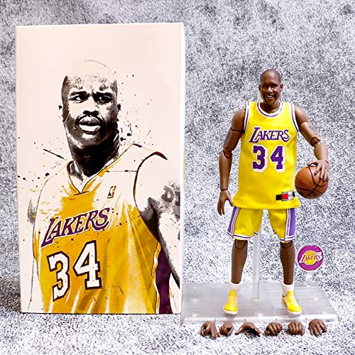 Serie Estrella De La NBA Figuras De Acción De O'neal Modelo Los Angeles Lakers No. 34 Estatua De Dibujos Animados De PVC Decoraciones Adornos Regalo Popular