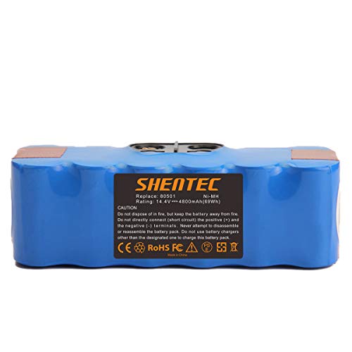 Shentec 14.4V 4800mAh Ni-MH Batería compatible para iRobot Roomba 510 520 530 531 532 533 535 540 545 550 552 560 562 570 580 581 585 595 600 610 620 630 650 660 700 760 770 780 790 800 870 880 Shentec 14.4V 4800mAh Ni-MH Batería compatible para iRobot Roomba 510 520 530 531 532 533 535 540 545 550 552 560 562 570 580 581 585 595 600 610 620 630 650 660 700 760 770 780 790 800 870 880