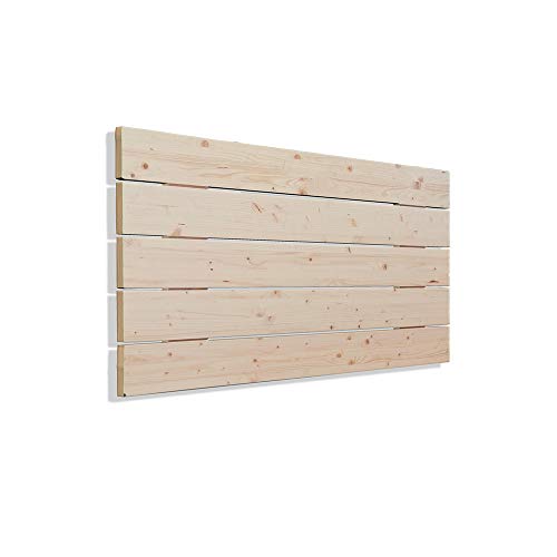 Silcar Home | Cabecero de Madera Modelo Avenco, 90 105 115 145 160cm, Transporte Incluido, Anclajes Incluidos | Cabecero para Camas de Madera Tipo Palet rústico (145 cm)