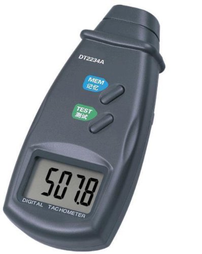 Simpo Pixtic DT2234A - Taquímetro digital cuentavueltas óptico sin contacto, 0,5-99,999