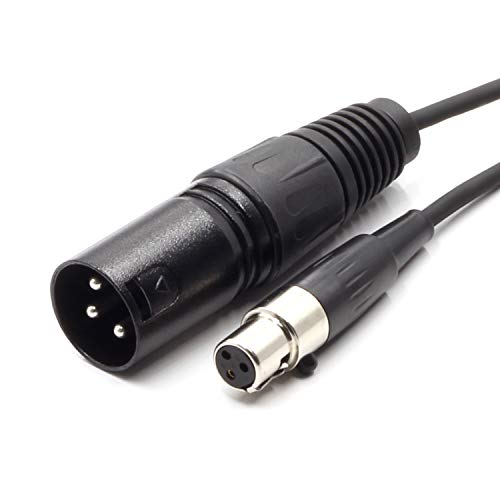 SiYear - Cable de micrófono de 3 pines XLR macho a 3 conectores hembra Mini XLR Pro solapa cable -TA3-XLR (1,5 m)