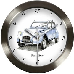 Sonstige-Reloj de pared, diseño de Citroën 2 CV, color azul