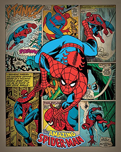 Spider-Man Retro Lienzo (40 x 50 cm, Multicolor