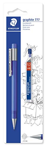 STAEDTLER 7775SBK25D - Portaminas Graphite 777 de 0.5 mm con tubo minas. Presentación blister, transparente STAEDTLER 7775SBK25D - Portaminas Graphite 777 de 0.5 mm con tubo minas. Presentación blister, transparente