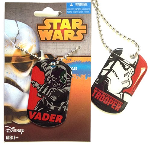 Star Wars Darth Vader & Storm Trooper - Etiqueta de perro con licencia oficial de Disney