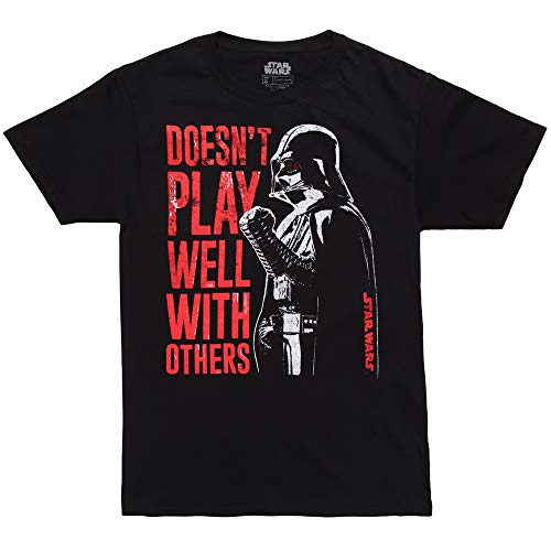 Star Wars Vader no Juega Bien con Otros Adultos Playera - Negro - Large