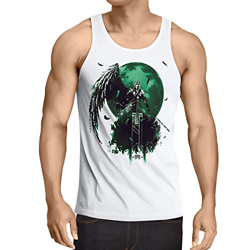 style3 Sephiroth VII Camiseta de Tirantes para Hombre Tank Top Fantasy Avalanche Juego de rol PS iOS japón, Talla:S